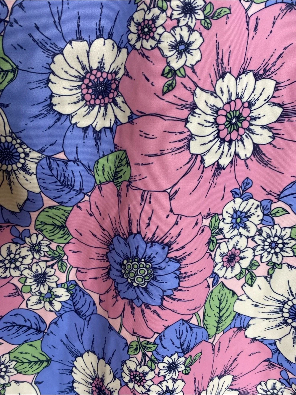 Gap Kids Floral Long Sleeve Rashguard Swim Top in Pink & Blue